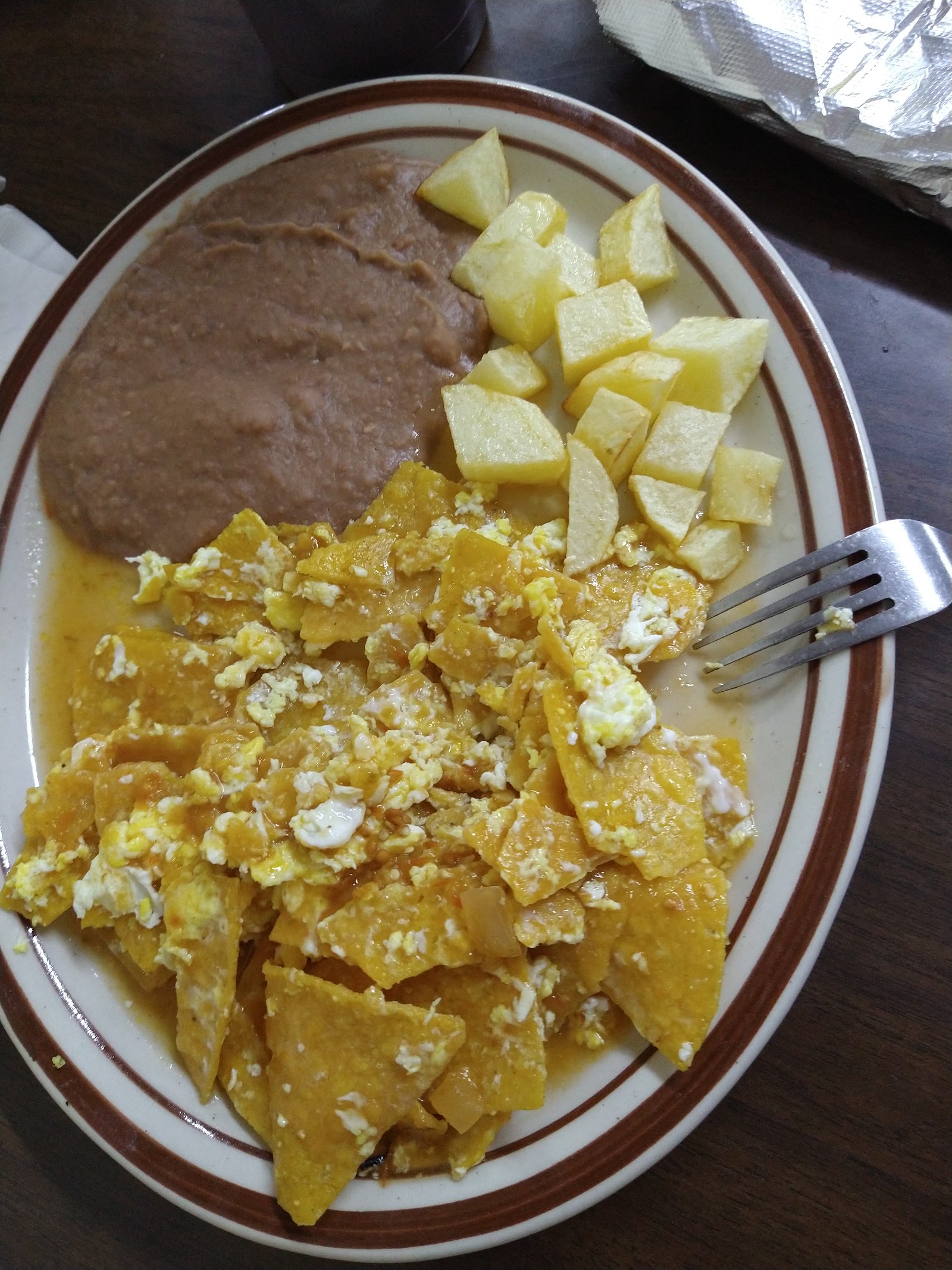 Meal served at El Zacatecas